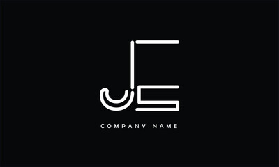 JE, EJ, J, E Abstract Letters Logo Monogram