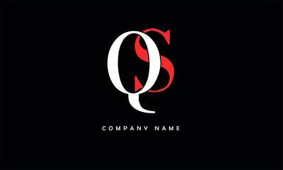 QS, SQ, Q, S Abstract Letters Logo Monogram