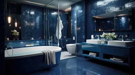 Fotobehang cobalt interior blue © vectorwin