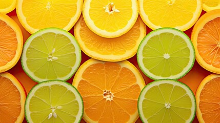 lemons hyper orange yellow background