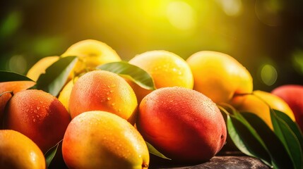 yellow summer mango fruit