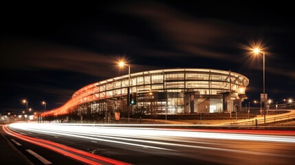Fototapeta na wymiar dynamic stadium lights at night