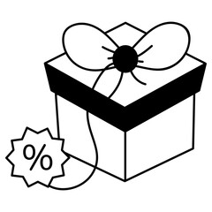 gift discount icon, simple vector design