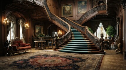 grand old mansion interior © vectorwin