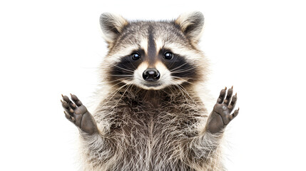 close up of a raccoon , generative ai - obrazy, fototapety, plakaty