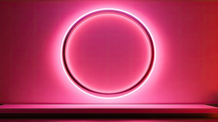 illuminated pink circle