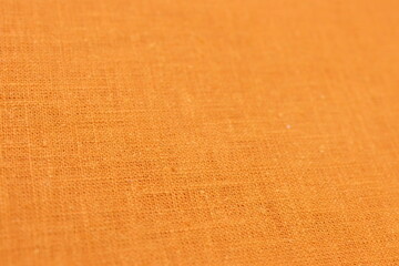 orange hemp viscose natural fabric cloth color, sackcloth rough texture of textile fashion abstract background