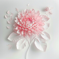 AIimage, decoration, craft, deco, paper design, flower, chrysanthemum