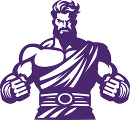 Mighty Hercules Son of Zeus God of Thunder Logo