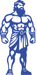 Fototapeta na wymiar Mighty Hercules Son of Zeus God of Thunder Logo