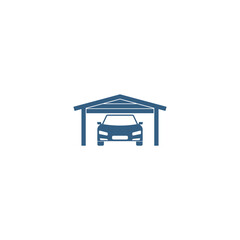 Garage car icon isolated on white background