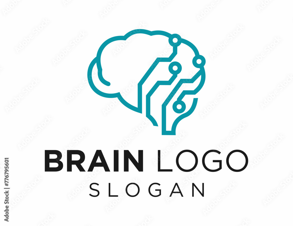 Poster the logo design is about brain and was created using the corel draw 2018 application with a white ba