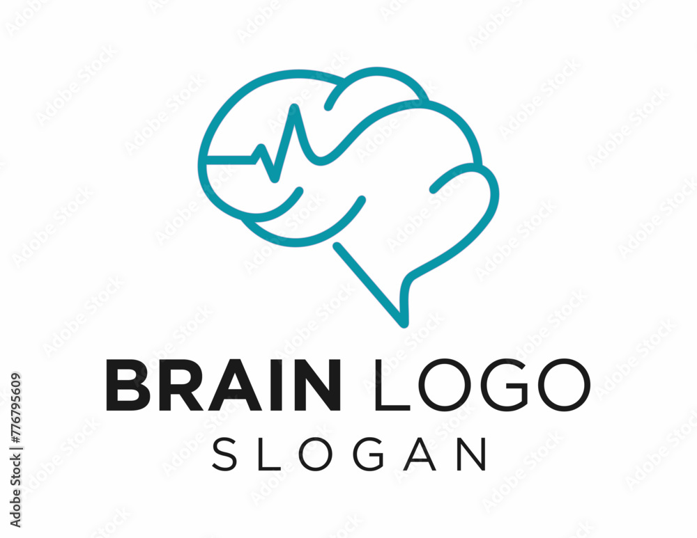 Poster the logo design is about brain and was created using the corel draw 2018 application with a white ba