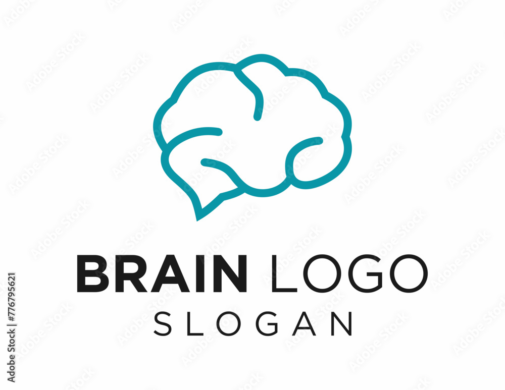 Poster the logo design is about brain and was created using the corel draw 2018 application with a white ba