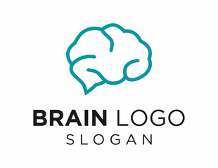 The logo design is about Brain and was created using the Corel Draw 2018 application with a white background.
