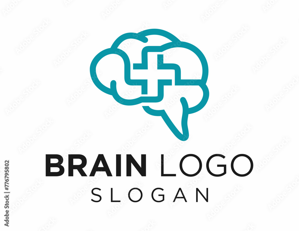 Poster the logo design is about brain and was created using the corel draw 2018 application with a white ba