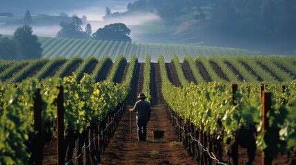 Fototapeta na wymiar vineyard california agriculture