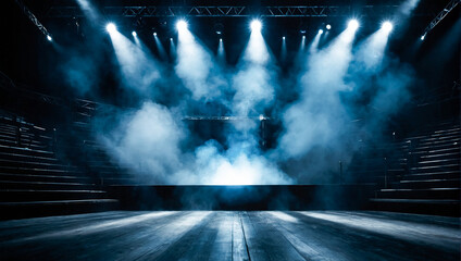 Lights and Smoke on Stage 