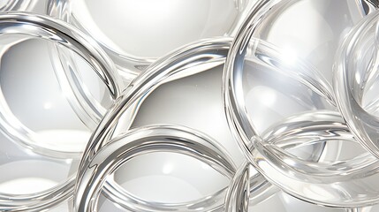 circles abstract silver background
