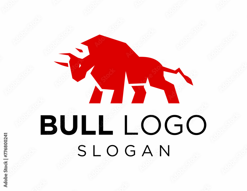 Poster the logo design is about bull and was created using the corel draw 2018 application with a white bac