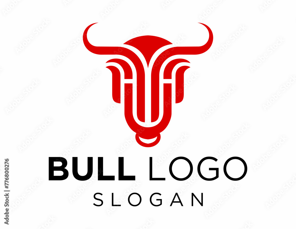 Poster the logo design is about bull and was created using the corel draw 2018 application with a white bac