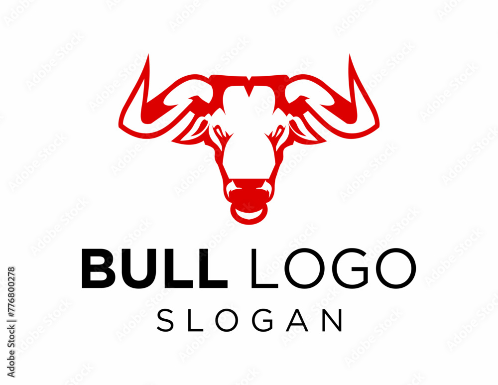 Poster the logo design is about bull and was created using the corel draw 2018 application with a white bac