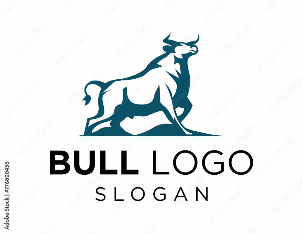 Poster the logo design is about bull and was created using the corel draw 2018 application with a white bac