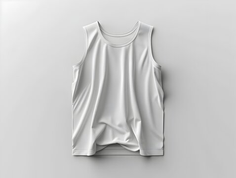 Minimalist Blank White Clothing Garment Textile Fabric Mockup for Fashion Design and Branding