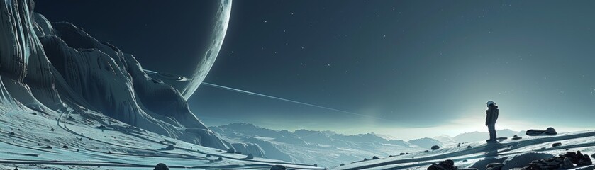Ski slopes on an alien planet