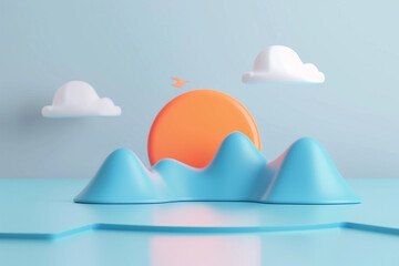 abstract background 3d illustration isolated