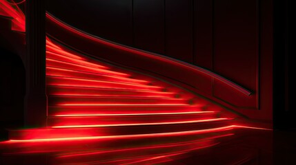illuminating red led light - obrazy, fototapety, plakaty