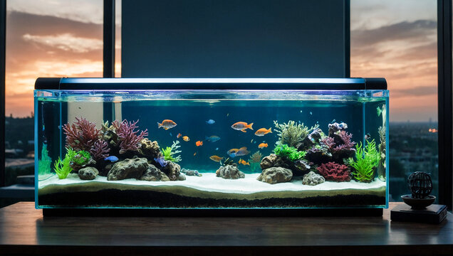 Modern Saltwater Aquarium Fish Tank
