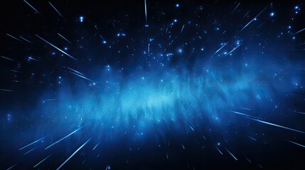 Obraz premium close blue falling stars In