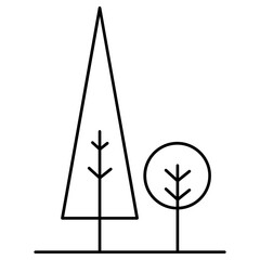 tress icon, simple vector design