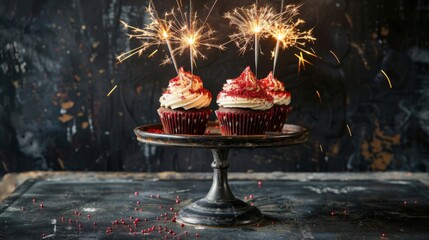 Cupcake with firework