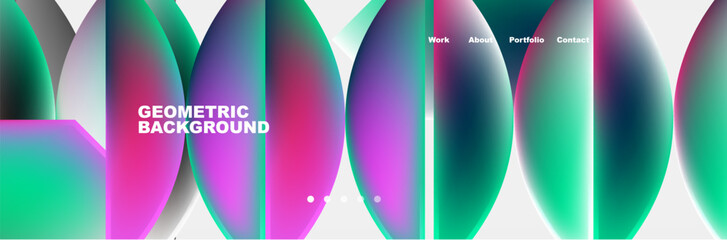 Minimal geometric web site page template design. Vector Illustration For Wallpaper, Banner, Background, Card, Book Illustration, landing page