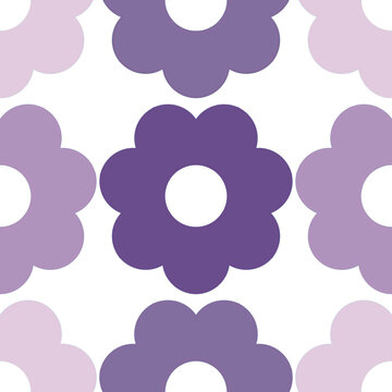 seamless pattern with purple flower