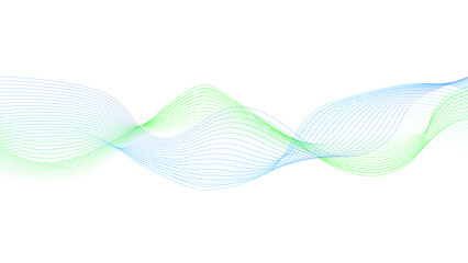  green blue cyan tech wavy lines gradient vector illustration, Abstract blue and green gradient wavy flowing line blend background. Abstract flowing line patterns. 