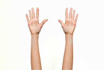 Hands reaching up, symbolizing help and support