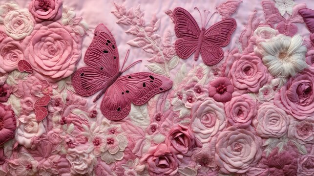 lace pink quilt