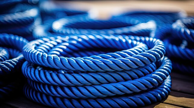 coiled blue poly