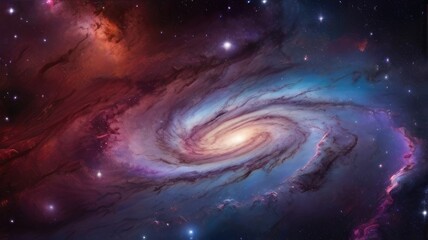 Obraz premium Beautiful galaxy planet background with vibrant colors