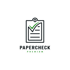 paper check logo design illustration