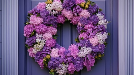 violet purple wreath