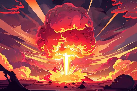 Illustration einer Gro&szlig;en Explosion 