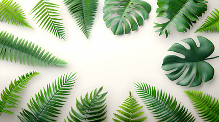 Fototapeta na wymiar natural / leafy frame. space for copy. background, natural, leaves, botanical, border, nature 