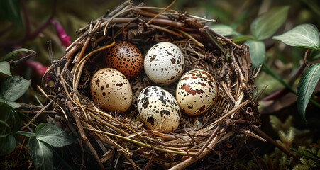 Obraz premium nest with eggs