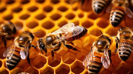 communication honeybee bee farm - obrazy, fototapety, plakaty