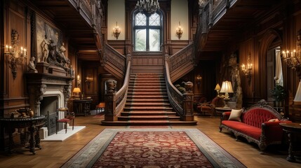 staircase old mansion interior © vectorwin