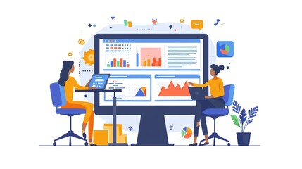 Digital Content Creation Illustration